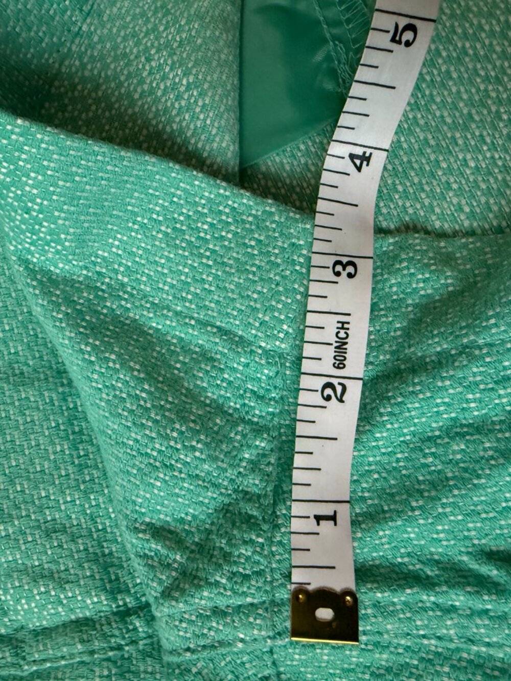 BANANA REPUBLIC Mint Green Tweed Cotton Linen Short Suit Set Blazer 6 Shorts 8 - Picture 12 of 16